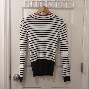 Striped ribbed sweater